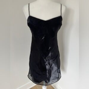 Abercrombie & Fitch Sz XS black cocktail dress witch rhinestones *N23